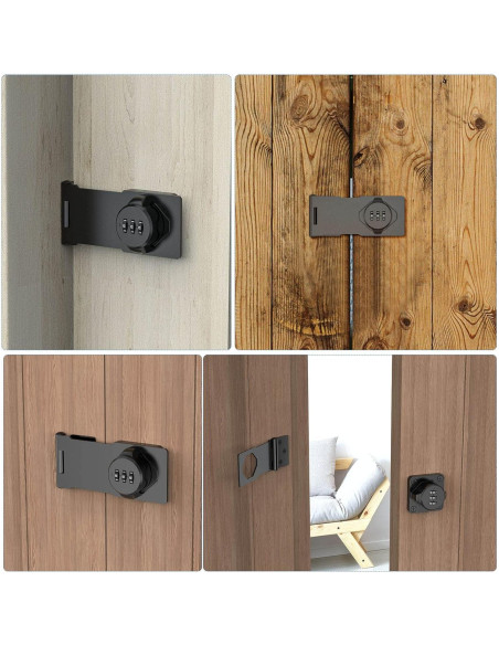 Cerraduras de Combinación MeBantoo para Armarios - 2 Paquetes Negros