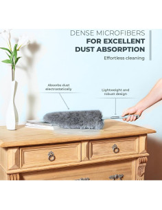 Plumero Extensible GÜTEWERK con Cabezal Flexible y 2 Repuestos 2