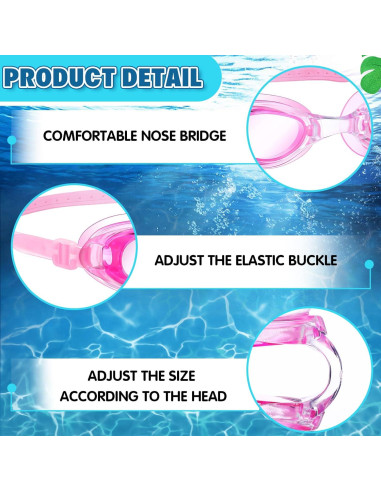 Paquete de 30 Gafas de Natación Macarrie con Tapones y Clip