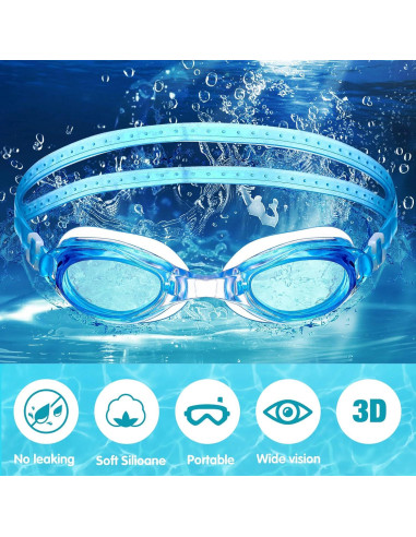 Paquete de 30 Gafas de Natación Macarrie con Tapones y Clip