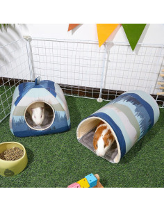 Escondite y Túnel para Cobayas Glittme - Paquete de 2 2