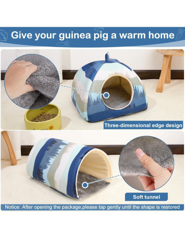 Escondite y Túnel para Cobayas Glittme - Paquete de 2