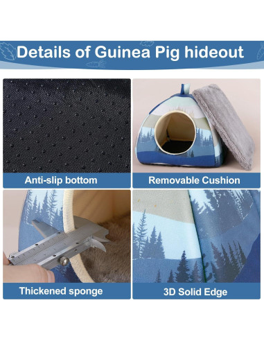 Escondite y Túnel para Cobayas Glittme - Paquete de 2