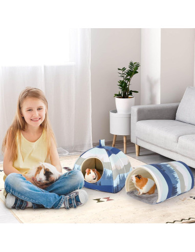 Escondite y Túnel para Cobayas Glittme - Paquete de 2