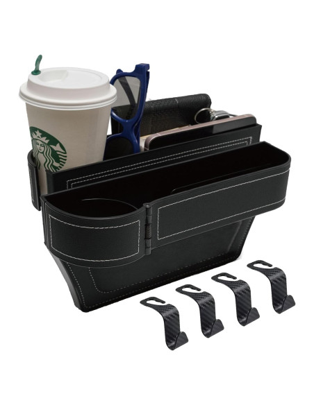 Organizador de Espacio para Asiento de Coche LELOYMO Negro