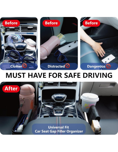 Organizador de Espacio para Asiento de Coche LELOYMO Negro