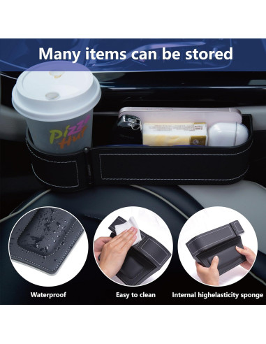 Organizador de Espacio para Asiento de Coche LELOYMO Negro
