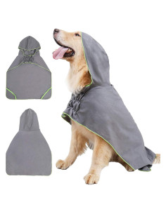 Toalla de baño para perros DogLemi S Gris microfibra absorbente