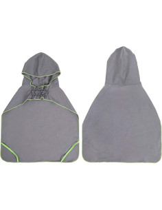 Toalla de baño para perros DogLemi S Gris microfibra absorbente 2