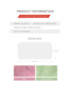 Juego de Toallas Deportivas YXGJMYGS 2 Piezas 83x41 cm 2
