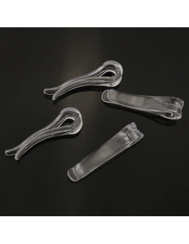 Clips de Plástico Transparente MEETOOT 150pcs 39mm Tipo Cocodrilo
