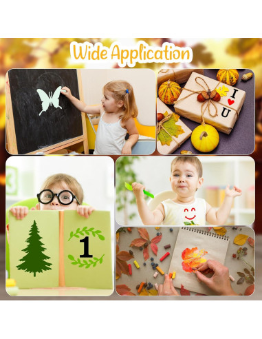 100 Plantillas Reutilizables para Pintar en Madera Fainne 5x5cm