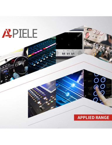 Interruptor Momentáneo APIELE 19mm 5A IP65 Aluminio Negro