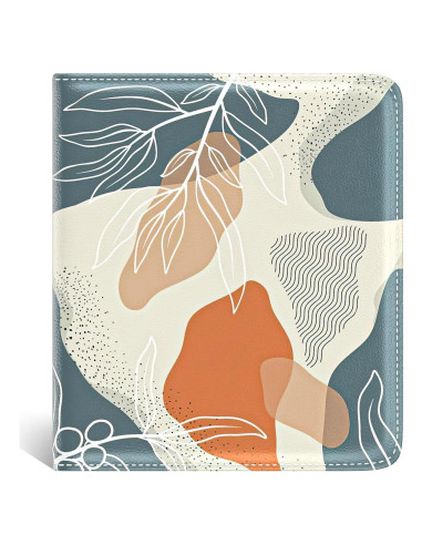 Billetera RFID Compacta Nipichsha para Mujeres - Hoja Boho Abstracta