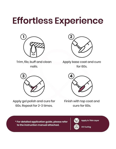 Esmalte de Uñas en Gel Beetles 15 ml Burdeos Ciruela Suave