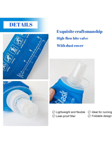 Botella Suave Plegable TXSN 150ml para Ciclismo y Senderismo
