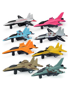 Paquete de 8 Juguetes de Avión de Metal Tcvents para Niños