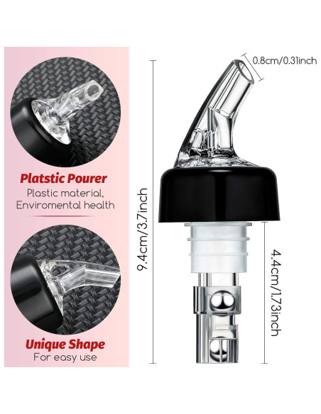 Vertedores Automáticos de Licor BBTO 1 oz (30 ml) 12 Piezas