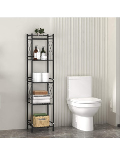 Estante de almacenamiento TZAMLI 5 niveles metal negro mate 2