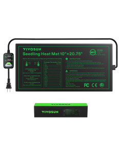Alfombrilla Térmica para Plántulas VIVOSUN 10x52 cm con Termostato