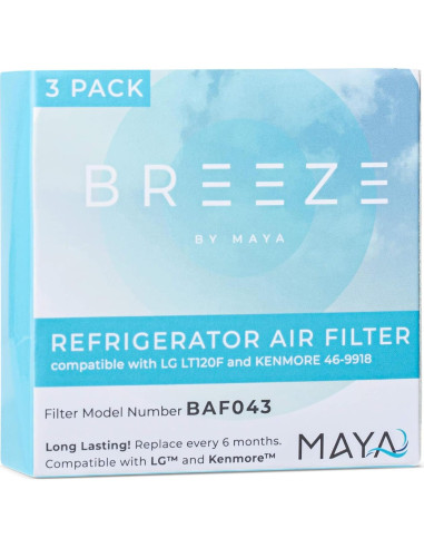 Filtro de Aire para Refrigerador LG LT120F Breeze by MAYA - 3 Piezas