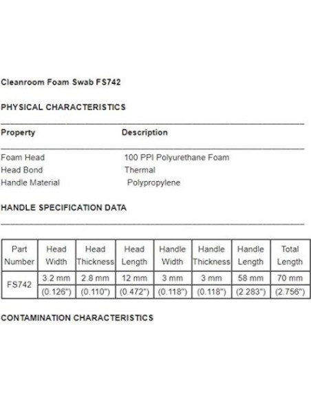 500 Bastones de Limpieza CK-FS742 con Cabeza de Espuma 6.98 cm 500 Bastones de Limpieza CK-FS742 con Cabeza de Espuma 6.98 cm
