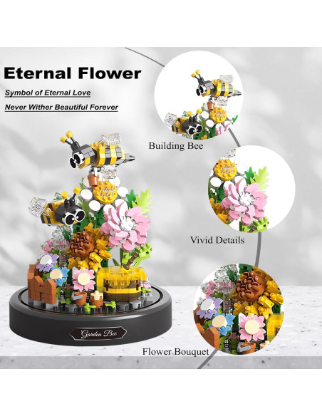 Set de Construcción de Flores Hsonline Abeja 530 Piezas