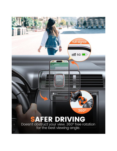 Soporte Magnético para Teléfono en Auto Wiiki-Tech M02pro, 2 Piezas