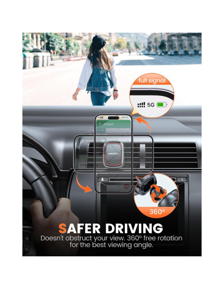 Soporte Magnético para Teléfono en Auto Wiiki-Tech M02pro, 2 Piezas