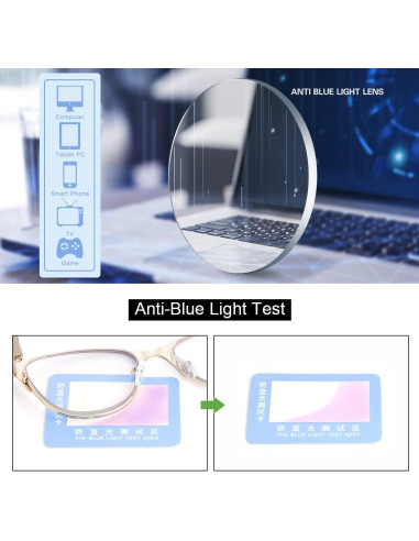 Gafas multifocales progresivas Vepiant con filtro luz azul 1.0x