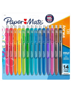 Bolígrafos de Gel Paper Mate InkJoy 14 Colores Punta Fina 0.5mm