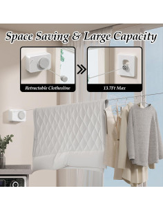 Cuerda de Ropa Retráctil Danpoo 4.2m Acero Inoxidable 2