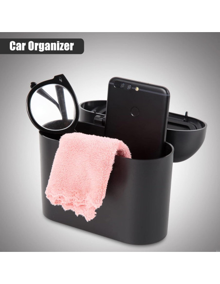 2 Mini Basureros de Auto EnthuLove con 150 Bolsas de Basura