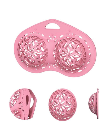 Bolsa de Lavado de Sujetadores de Silicona Cjeuxnr Rosa Grande