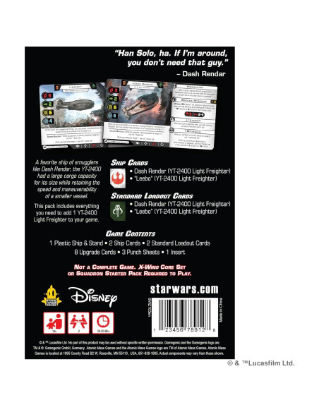 Star Wars X-Wing YT-2400 Carguero Ligero - Paquete de Expansión Star Wars X-Wing YT-2400 Carguero Ligero - Paquete de Expansión