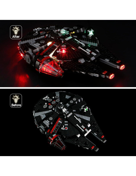 Kit de Luz LED BVOPLME para Lego 75389 El Halcón Oscuro