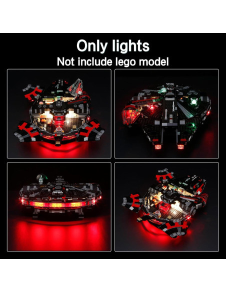 Kit de Luz LED BVOPLME para Lego 75389 El Halcón Oscuro