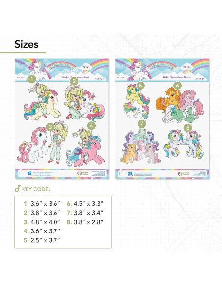 Calcomanías Mi Pequeño Pony Desierto Cactus - 8 Vinilos Adhesivos