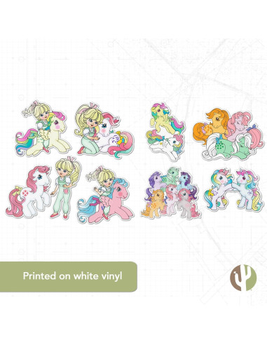 Calcomanías Mi Pequeño Pony Desierto Cactus - 8 Vinilos Adhesivos