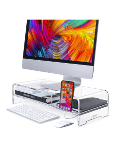 Soporte Elevador de Monitor BEYGORM Acrílico 50.8 cm Ergonómico