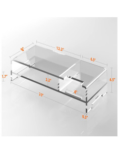 Soporte Elevador de Monitor BEYGORM Acrílico 50.8 cm Ergonómico 2