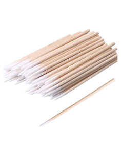 200 Hisopos de Algodón Puntiagudos RIKWOG 10 cm para Maquillaje