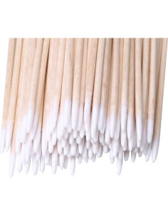 200 Hisopos de Algodón Puntiagudos RIKWOG 10 cm para Maquillaje 2