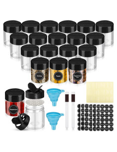 48 Tarros de Plástico Transparentes 120ml para Especias Ziliny