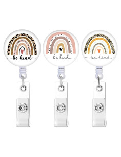 Clip de Insignia Retráctil QIYUSHRY 3 Paquetes Arcoíris