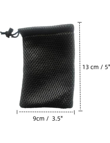 Bolsa de Cuerda de Malla de Nylon QLXHBOT 5Pcs 13x9cm Negra
