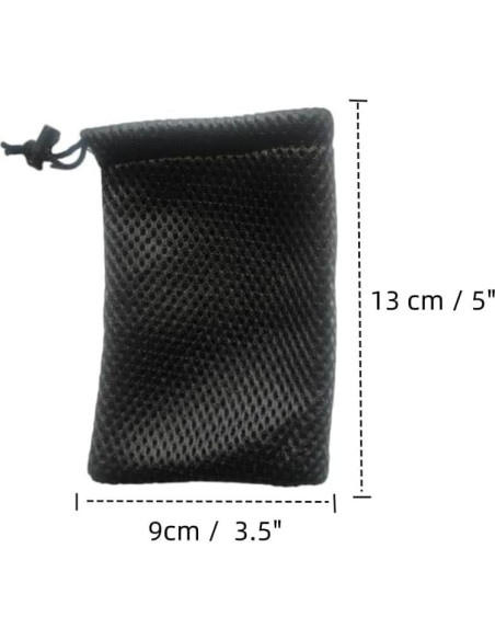Bolsa de Cuerda de Malla de Nylon QLXHBOT 5Pcs 13x9cm Negra