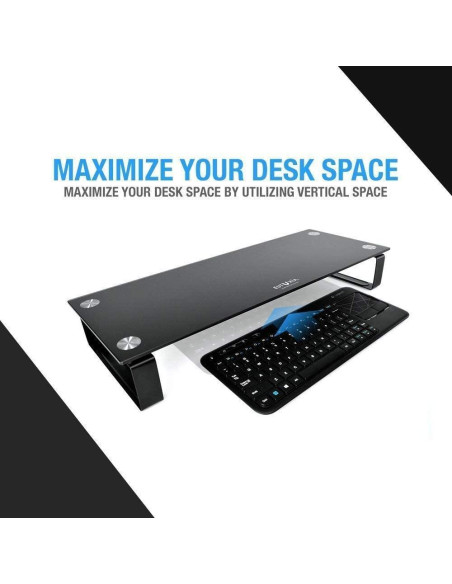 Soporte para Monitor de Vidrio Templado Eutuxia Tipo-S 55.24x20.96cm