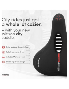 Sillín de Bicicleta Wittkop Unisex Impermeable 25.4x21.6cm 2