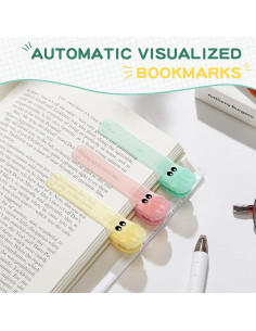 Marcadores de Libros Automáticos ZZWS - 3 Piezas Silicona 2